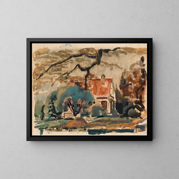 Villa de l'artiste à Kilo - Magnus Enckell — gerahmtes Bild an der Wand