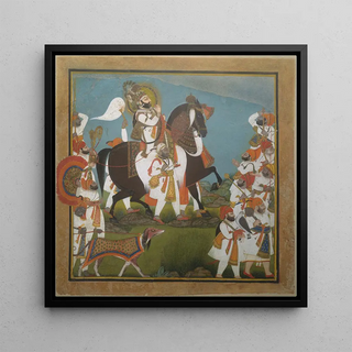 Maharana Bhim Singh et sa suite partent à la chasse - Chokha