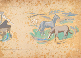 Mainie Jellett - The River Shannon Development and Horses Grazing.webp