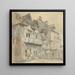 Häuser in Dieppe - David Roberts — gerahmtes Bild an der Wand