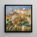 Häuser auf einem Hügel - Pierre-Auguste Renoir — gerahmtes Bild an der Wand