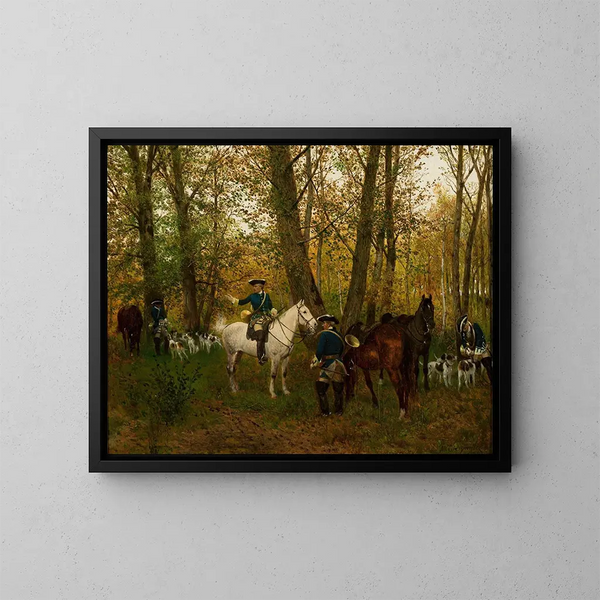 Im Ruhezustand bei der Jagd - Maksymilian Gierymski — gerahmtes Bild an der Wand