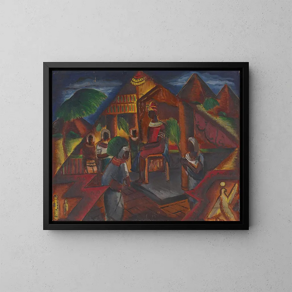 Pharaon schwarz - Malvin Gray Johnson — gerahmtes Bild an der Wand