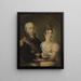Portrait von Jean VI. von Portugal und Carlota Joaquina von Spanien - Manuel Dias de Oliveira — gerahmtes Bild an der Wand