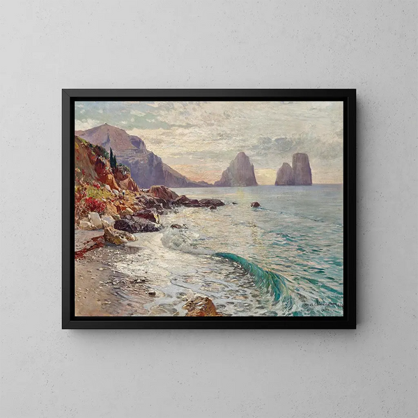 Les Faraglioni de Capri - Manuel Wielandt — gerahmtes Bild an der Wand