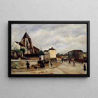 Marcel Leprin - Lglise SaintGermaindeCharonne la place SaintBlaise et la rue de Bagnolet.webp