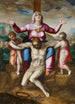 La Pietà mit zwei Engeln - Marcello Venusti — gerahmtes Bild an der Wand