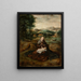 Marie mit dem Kind sitzend in einer Landschaft - Marcellus Coffermans — gerahmtes Bild an der Wand
