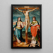 Der Christus am Kreuz mit den Heiligen Maria, Johannes dem Evangelisten und Katharina von Siena - Marco Pino — Ansicht des Kunstwerks