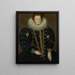Eine Frau namens Lady Elizabeth Knightley - Marcus Gheeraerts der Jüngere — gerahmtes Bild an der Wand