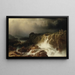 Landschaft mit Felsen und Wasserfall - Marcus Larson — gerahmtes Bild an der Wand