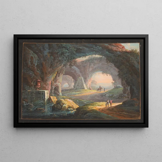 Margaretha Barbara Dietzsch - Et fantasilandskab med antikke ruiner og figurer.webp