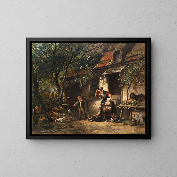 Der geflügelte Dieb - Mari ten Kate — gerahmtes Bild an der Wand