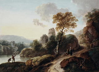 Maria Dorothea Wagner - Ansteigender Hohlweg an einem Flu.webp