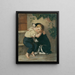 Junge mit Hund - Maria Theresia — gerahmtes Bild an der Wand