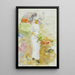 Frau im Garten - Maria Wiik — gerahmtes Bild an der Wand