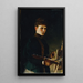 Selbstporträt im Atelier - Maria Wunsch — gerahmtes Bild an der Wand