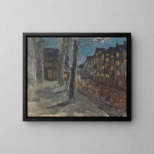 Kanal bei Nacht - Maria Yakunchikova — gerahmtes Bild an der Wand