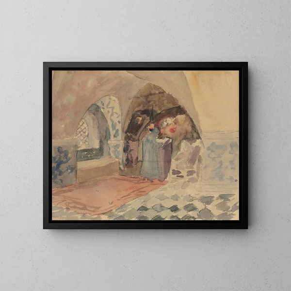 Innenansicht einer Kapelle - Maria Yakunchikova — gerahmtes Bild an der Wand