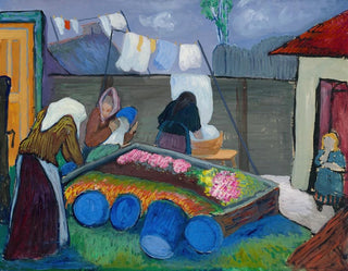 Die Wäscherinnen - Marianne von Werefkin — Ansicht des Kunstwerks