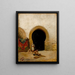 An der Tür des Harems - Mariano Fortuny Marsal — gerahmtes Bild an der Wand