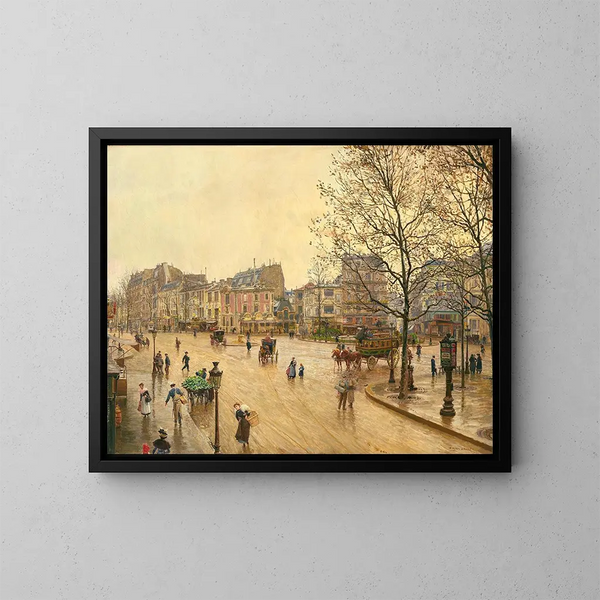 La place Pigalle - Marie-François Firmin-Girard — gerahmtes Bild an der Wand