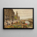 Der Blumensteg und der Uhrturm - Marie-François Firmin-Girard — gerahmtes Bild an der Wand