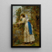 Elegantes Gemälde mit Sonnenschirm - Marie-François Firmin-Girard — gerahmtes Bild an der Wand