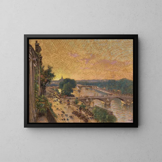 September 1914, in Richtung Bahnhof Orsay - Marie-Joseph Léon Clavel Iwill — gerahmtes Bild an der Wand