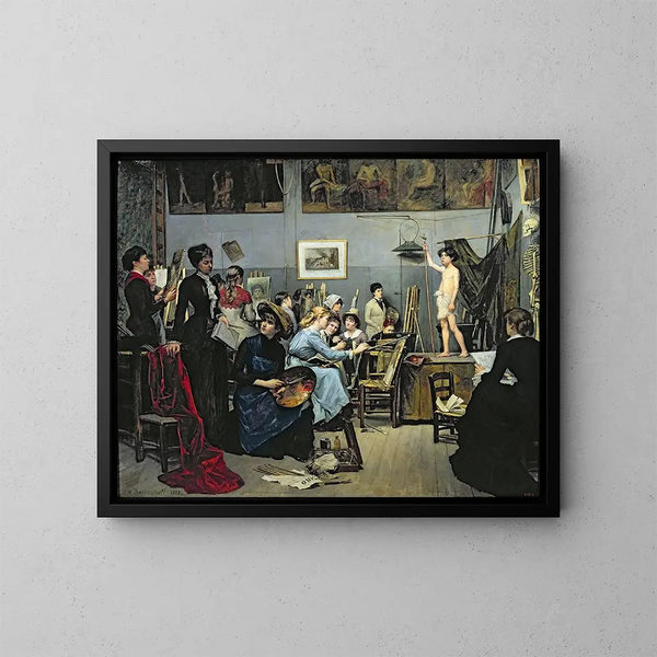 Im Atelier - Marie Bashkirtseff — gerahmtes Bild an der Wand