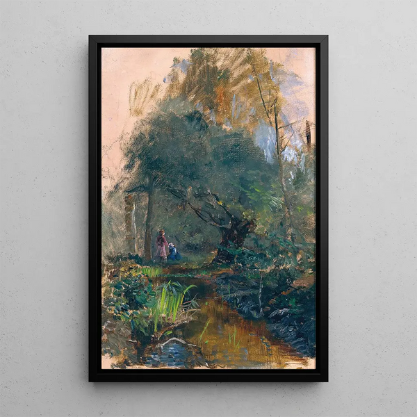 Marie Egner - Children by a Mountain Creek.webp