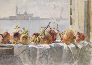 Marie Egner - Granatpfel auf einer Fensterbank.webp