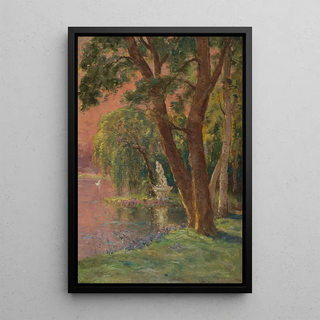 Marie JosephLeon Clavel Iwill - Le lac damour le lever du soleil la statue de Vnus et Cupidon.webp