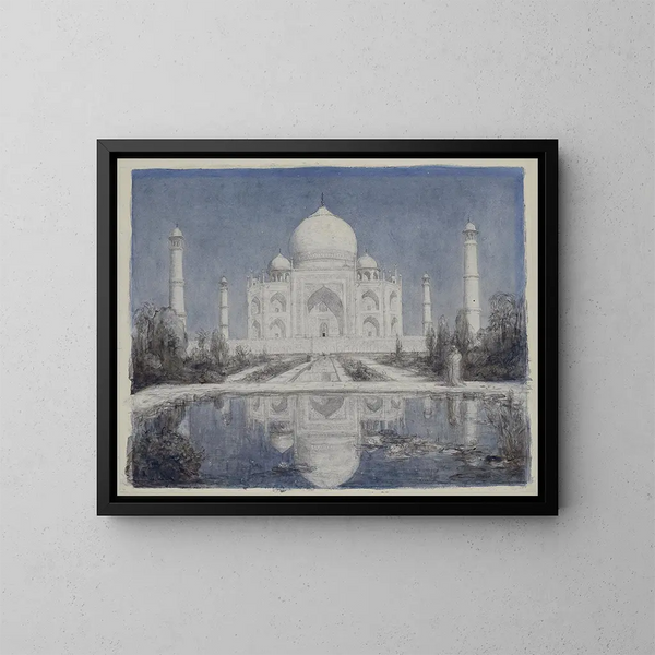 Taj Mahal im Mondschein - Marius Bauer — gerahmtes Bild an der Wand