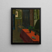 Rotes Tisch mit Glyzinie - Marius Borgeaud — gerahmtes Bild an der Wand