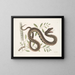 Frutex et Vipera Aquatica - Mark Catesby — gerahmtes Bild an der Wand
