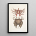 Pagurus Maculatus Der gepunktete Krabbe Cancer chelis crassissimis Der Krabbe mit rauer Schale - Mark Catesby — gerahmtes Bild an der Wand