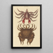Krabbe Felsen Motté Rote Krebs grapsus - Mark Catesby — gerahmtes Bild an der Wand