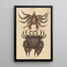Der Krabbe mit rotem Motté Krebs grapsus - Mark Catesby — gerahmtes Bild an der Wand