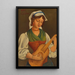 Junge Frau mit Mandoline nach Gino Severini - Mark Gertler — gerahmtes Bild an der Wand