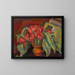 Naturstillleben mit roten Tulpen - Mark Gertler — gerahmtes Bild an der Wand