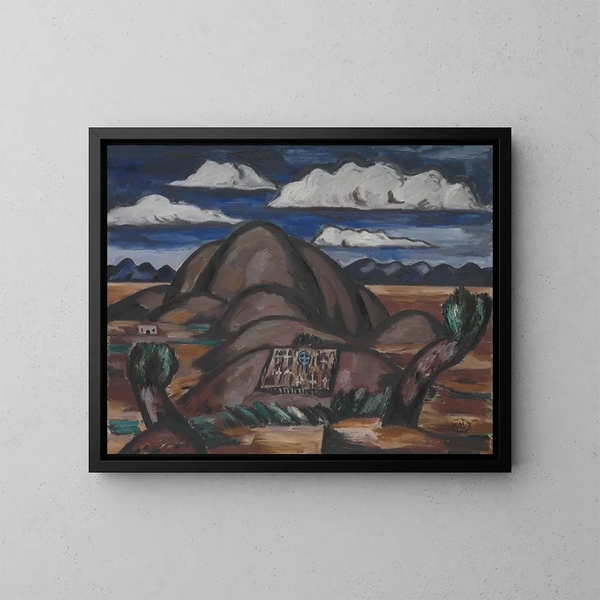 Cimetière du Nouveau-Mexique - Marsden Hartley — gerahmtes Bild an der Wand