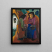 Frauen vor dem Haus - Martel Schwichtenberg — gerahmtes Bild an der Wand