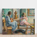 Reproduktion des Gemäldes von Marthe und Nono Cousant in einem Interieur - Henri Lebasque