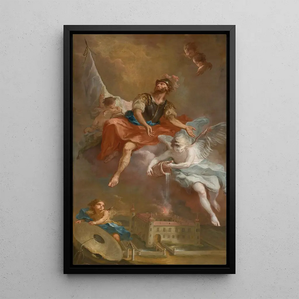 Martin Johann Schmidt - Saint Florian Rescuing The Burning Stockern Castle.webp
