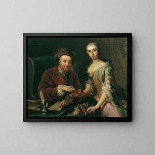 Doppelporträt - Martin van Meytens — gerahmtes Bild an der Wand