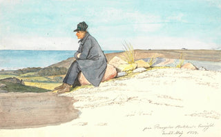 Martinus Rrbye - Siddende mand i Bangsbo bakker Vendsyssel 22 maj 1833.webp