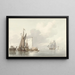 Ansicht eines Flusses mit angelegten Booten - Martinus Schouman — gerahmtes Bild an der Wand