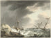 von Martinus Schouman | Scheitern von zwei Schiffen, eines unter amerikanischer Flagge, an einer Dünenküste — Ansicht des Kunstwerks