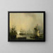 Der Bombardement von Palembang, Sumatra, 24. Juni 1821 - Martinus Schouman — gerahmtes Bild an der Wand